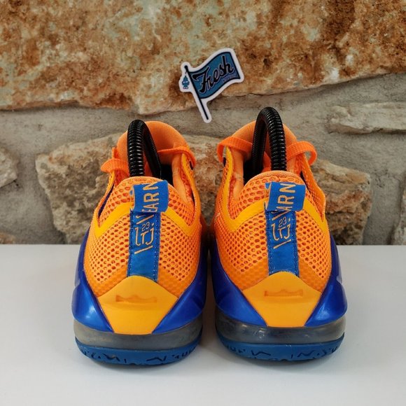 Nike LeBron 12 Low GS 'Cavs Classic' Bright Citrus Size: 5Y (Womens Size: 6.5) - Picture 4 of 14